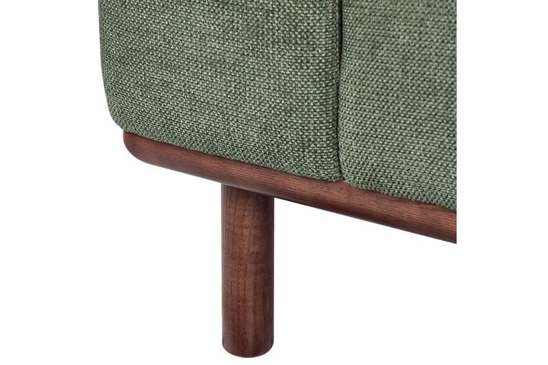 2-sitssoffa Beliani Laurila Beige, mörkt trä Green||Dark colored wood - Møbler - Sofaer - 2 seter sofa
