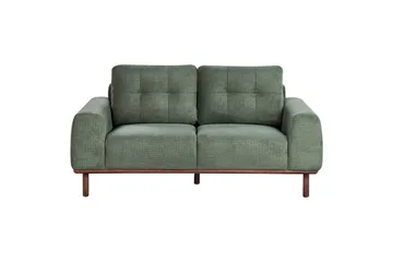 2-sitssoffa Beliani Laurila Beige, mörkt trä Green||Dark colored wood