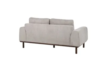 2-sitssoffa Beliani Laurila Beige, mörkt trä Grey||Dark colored wood - Møbler - Sofaer - 2 seter sofa
