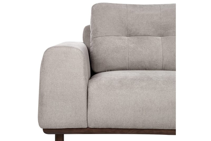 2-sitssoffa Beliani Laurila Beige, mörkt trä Grey||Dark colored wood - Møbler - Sofaer - 2 seter sofa