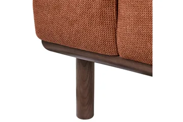 2-sitssoffa Beliani Laurila Beige, mörkt trä NO_BRAND Brown||Dark colored wood - Møbler - Sofaer - 2 seter sofa