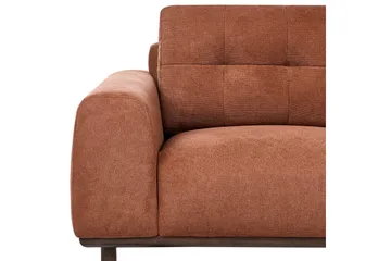 2-sitssoffa Beliani Laurila Beige, mörkt trä NO_BRAND Brown||Dark colored wood - Møbler - Sofaer - 2 seter sofa