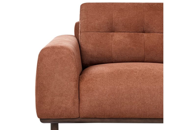 2-sitssoffa Beliani Laurila Beige, mörkt trä NO_BRAND Brown||Dark colored wood - Møbler - Sofaer - 2 seter sofa