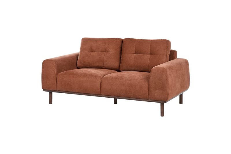 2-sitssoffa Beliani Laurila Beige, mörkt trä NO_BRAND Brown||Dark colored wood - Møbler - Sofaer - 2 seter sofa
