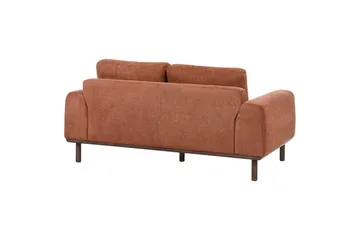 2-sitssoffa Beliani Laurila Beige, mörkt trä NO_BRAND Brown||Dark colored wood - Møbler - Sofaer - 2 seter sofa