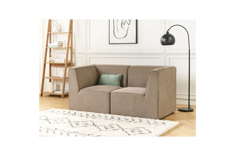 2-sitssoffa Beliani Lemvig Beige NO_BRAND Taupe - Møbler - Sofaer - Modulsofaer - Komplett modulsofa
