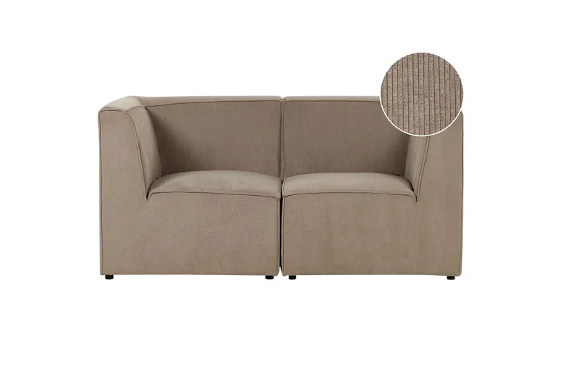 2-sitssoffa Beliani Lemvig Beige Taupe