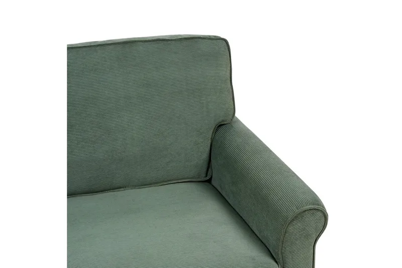 2-sitssoffa Beliani Ronneby Beige, ljust trä NO_BRAND Dark green||Light colored wood - Møbler - Sofaer - 2 seter sofa