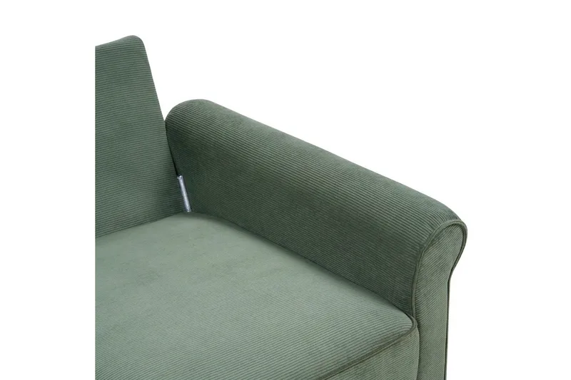 2-sitssoffa Beliani Ronneby Beige, ljust trä NO_BRAND Dark green||Light colored wood - Møbler - Sofaer - 2 seter sofa