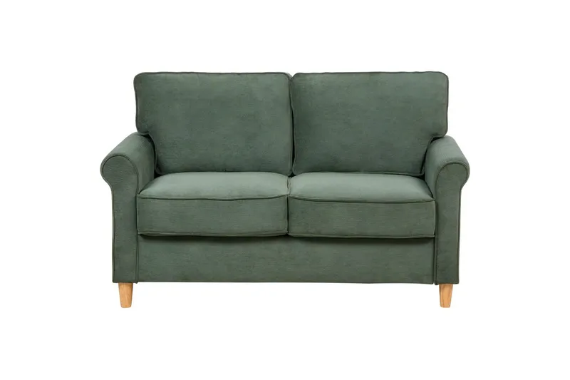 2-sitssoffa Beliani Ronneby Beige, ljust trä NO_BRAND Dark green||Light colored wood - Møbler - Sofaer - 2 seter sofa