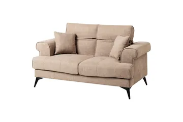 2-sitssoffa Beliani Skive Beige NO_BRAND Brown - Brun - Møbler - Sofaer - 2 seter sofa