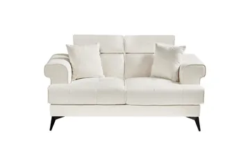 2-sitssoffa Beliani Skive Beige NO_BRAND White||Black - Møbler - Sofaer - 2 seter sofa