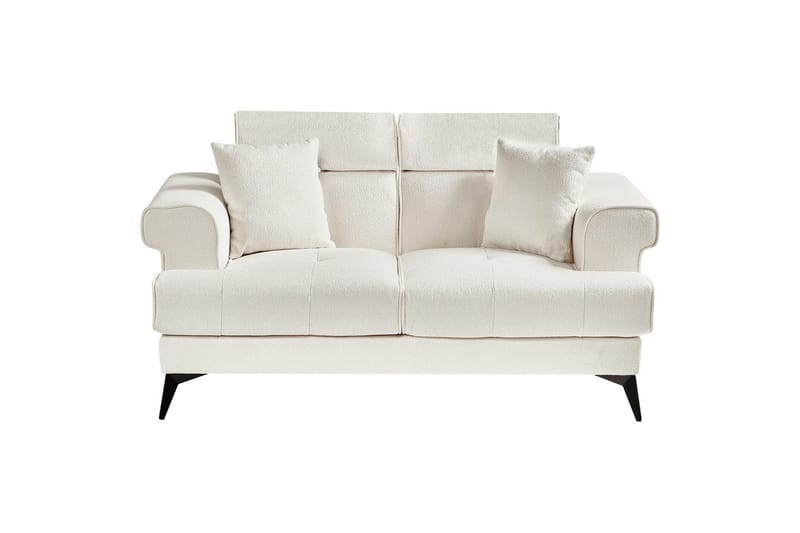 2-sitssoffa Beliani Skive Beige NO_BRAND White||Black - Møbler - Sofaer - 2 seter sofa