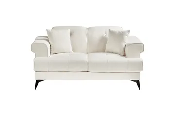 2-sitssoffa Beliani Skive Beige NO_BRAND White||Black - Møbler - Sofaer - 2 seter sofa
