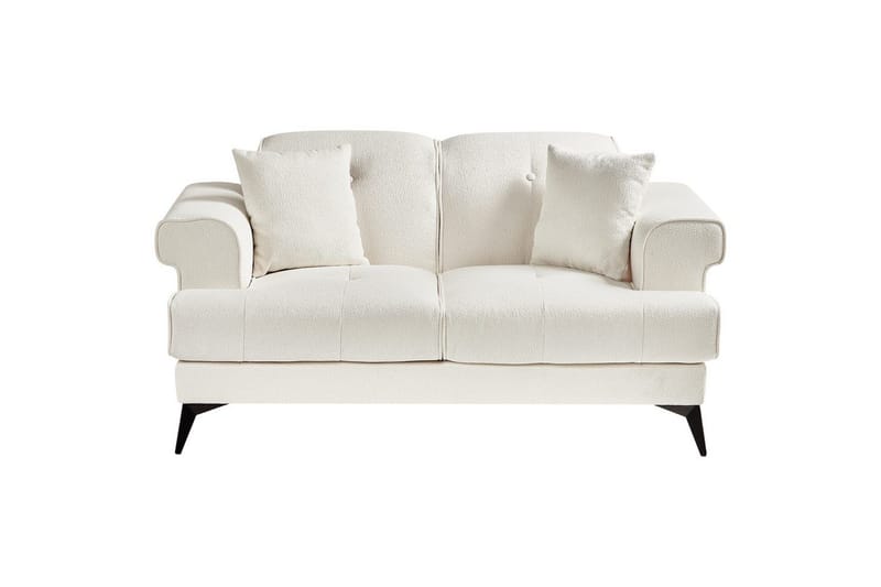 2-sitssoffa Beliani Skive Beige NO_BRAND White||Black - Møbler - Sofaer - 2 seter sofa