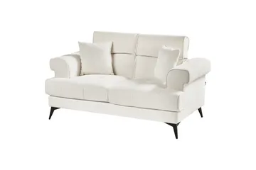 2-sitssoffa Beliani Skive Beige NO_BRAND White||Black - Møbler - Sofaer - 2 seter sofa