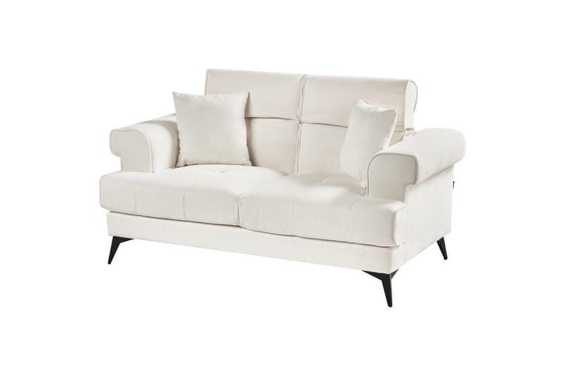 2-sitssoffa Beliani Skive Beige NO_BRAND White||Black - Møbler - Sofaer - 2 seter sofa