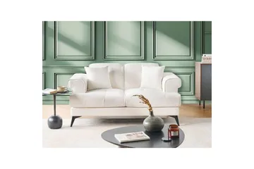 2-sitssoffa Beliani Skive Beige NO_BRAND White||Black - Møbler - Sofaer - 2 seter sofa
