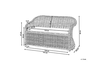 2-sitssoffa Beliani Susua Nature - Hagemøbler & utemiljø - Utesofa - Hagesofa & hagebenk