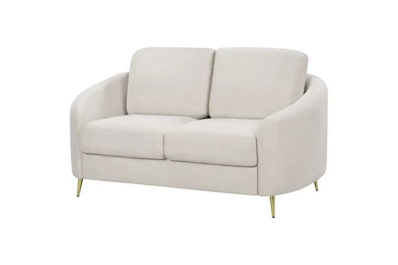 2-sitssoffa Beliani Trosa Beige, guld Beige||GOLD - Møbler - Sofaer - 2 seter sofa