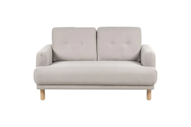 2-sitssoffa Beliani Tuve Beige, ljust trä, Bouclé Beige||Light colored wood VALUE_MISSING_2