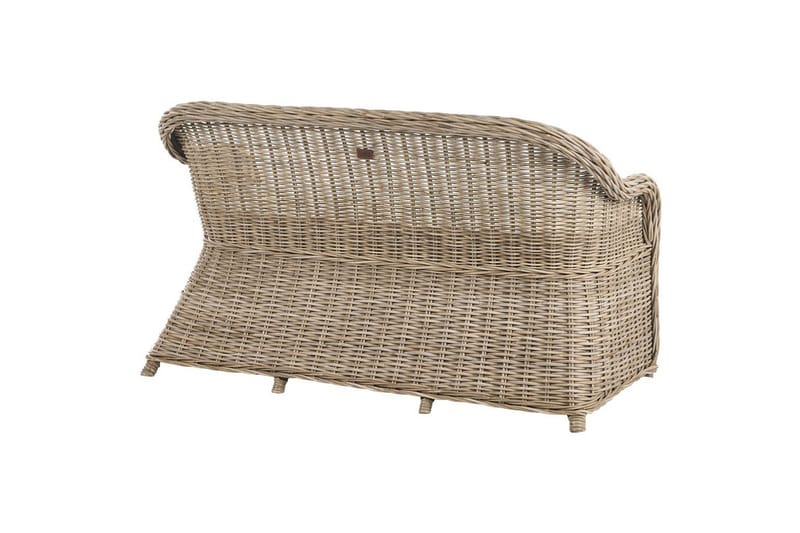 2.5-sitssoffa med fotpall Beliani Susua Nature||Cream white - Møbler - Sofaer - Sofagrupper