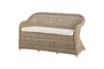2.5-sitssoffa med fotpall Beliani Susua NO_BRAND Nature||Cream white - Møbler - Sofaer - Sofagrupper