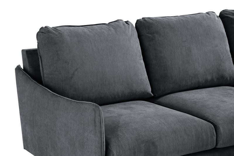 3-seter Divansofa Colt Lyx Venstre - Mørkegrå/Eik - 4 seters sofa med divan - Sofaer med sjeselong