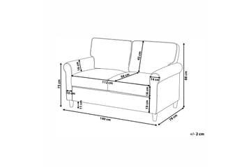 2-seter Sofa Warnstaff - Grå - Møbler - Sofaer - 3 seter sofa
