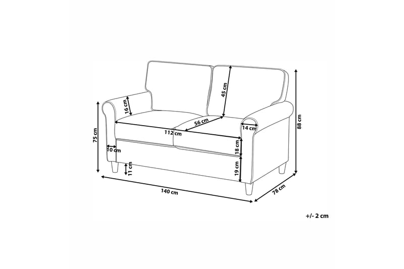 2-seter Sofa Warnstaff - Grå - Møbler - Sofaer - 3 seter sofa