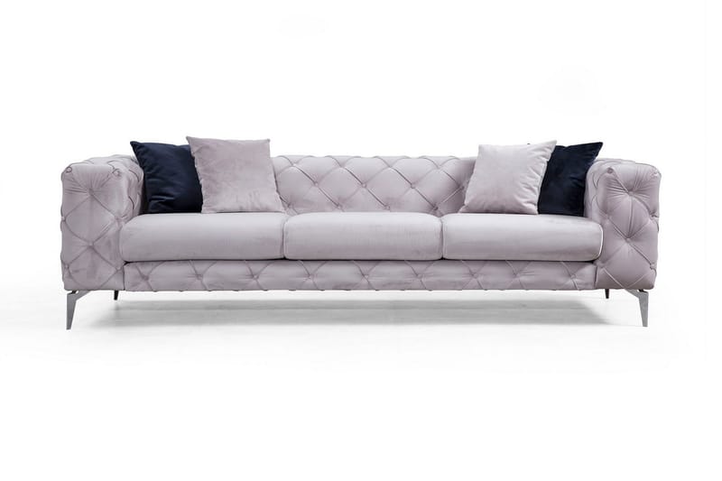 3-seter Sofa Aitze - Lysegrå - 3 seter sofa