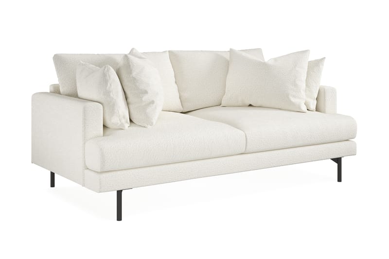 3-seter Sofa Armunia - Hvit|Bouclé - 3 seter sofa