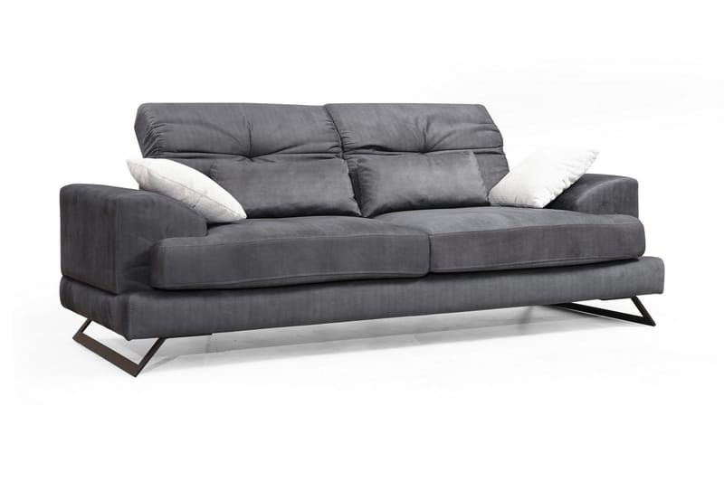 3-Seter Sofa Kahr - Svart - 3 seter sofa