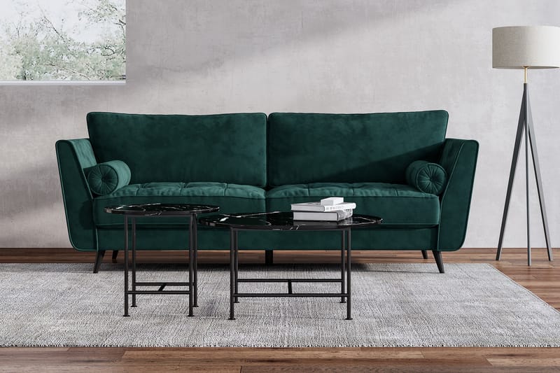 3-seter Sofa Yusra - Grønn - Møbler - Sofaer - 3 seter sofa