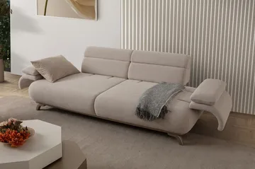 3-seters sofa Atelier Del Sofa Bonjo Silver (246 x 81 x 97 cm) Beige - Beige - Møbler - Sofaer - 3 seter sofa