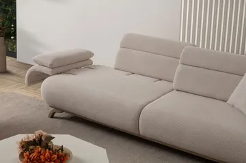 3-seters sofa Atelier Del Sofa Bonjo Silver (246 x 81 x 97 cm) Beige - Beige - Møbler - Sofaer - 3 seter sofa