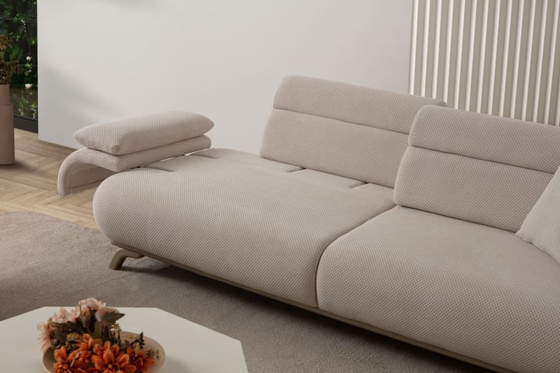 3-seters sofa Atelier Del Sofa Bonjo Silver (246 x 81 x 97 cm) Beige - Beige - Møbler - Sofaer - 3 seter sofa