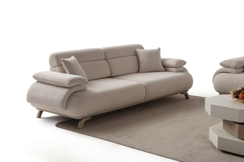 3-seters sofa Atelier Del Sofa Bonjo Silver (246 x 81 x 97 cm) Beige - Beige - Møbler - Sofaer - 3 seter sofa