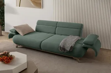 3-seters sofa Atelier Del Sofa Bonjo Silver (246 x 81 x 97 cm) Grønn - Grønn - Møbler - Sofaer - 3 seter sofa