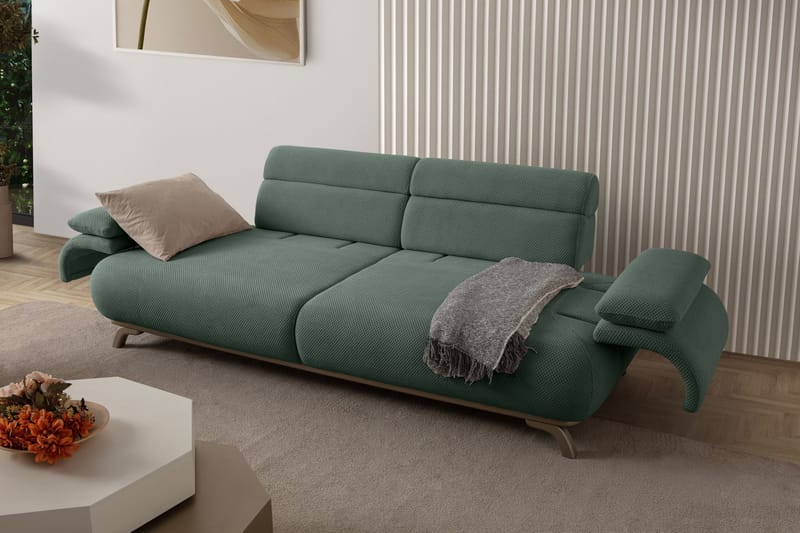 3-seters sofa Atelier Del Sofa Bonjo Silver (246 x 81 x 97 cm) Grønn - Grønn - Møbler - Sofaer - 3 seter sofa