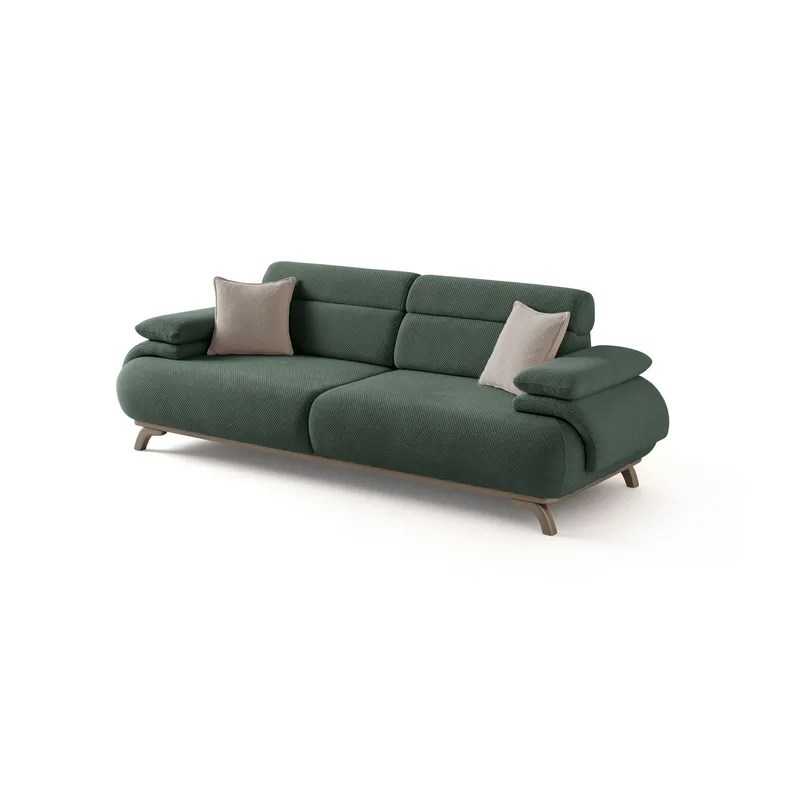 3-seters sofa Atelier Del Sofa Bonjo Silver (246 x 81 x 97 cm) Grønn, Grønn