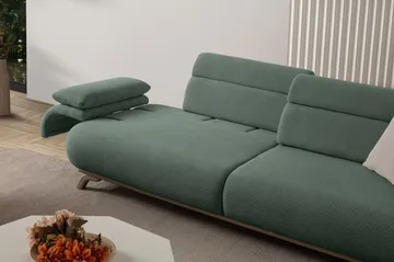 3-seters sofa Atelier Del Sofa Bonjo Silver (246 x 81 x 97 cm) Grønn - Grønn - Møbler - Sofaer - 3 seter sofa