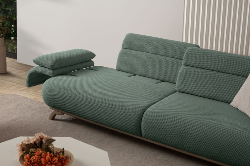 3-seters sofa Atelier Del Sofa Bonjo Silver (246 x 81 x 97 cm) Grønn - Grønn - Møbler - Sofaer - 3 seter sofa
