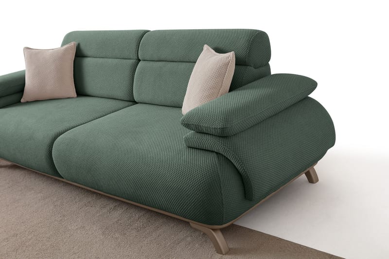 3-seters sofa Atelier Del Sofa Bonjo Silver (246 x 81 x 97 cm) Grønn - Grønn - Møbler - Sofaer - 3 seter sofa