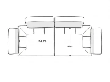 3-seters sofa Atelier Del Sofa Bonjo Silver (246 x 81 x 97 cm) Grønn - Grønn - Møbler - Sofaer - 3 seter sofa