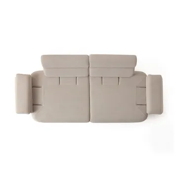 3-seters sofa Atelier Del Sofa Bonjo Walnut (246 x 81 x 97 cm) Beige - Beige - Møbler - Sofaer - 3 seter sofa