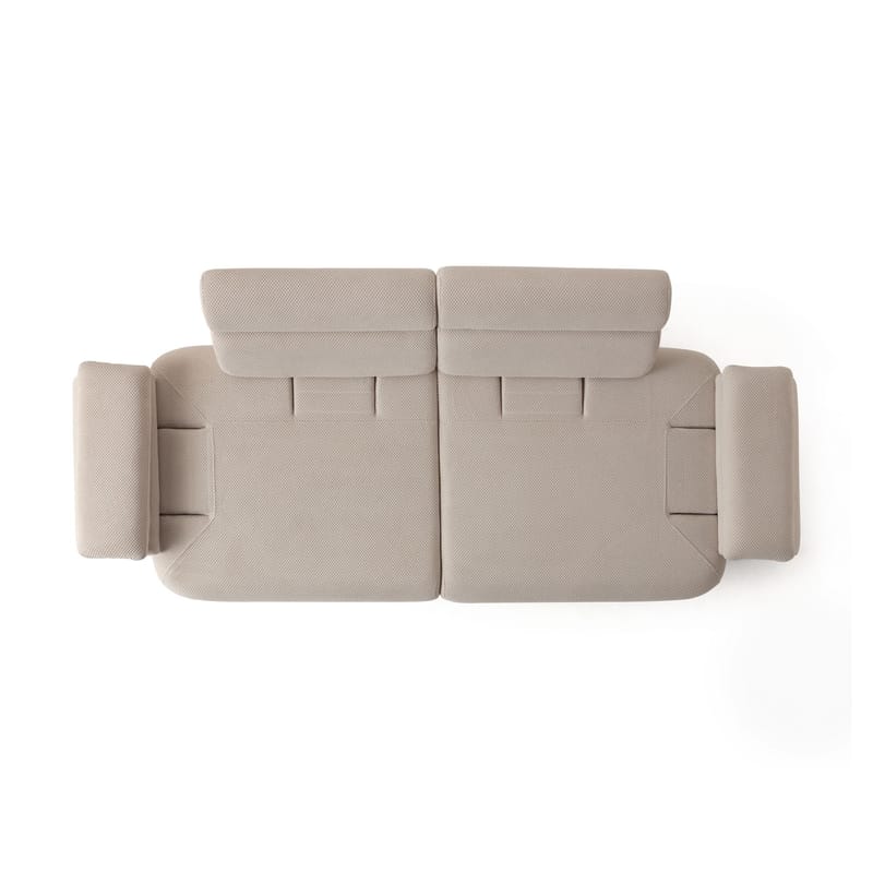 3-seters sofa Atelier Del Sofa Bonjo Walnut (246 x 81 x 97 cm) Beige - Beige - Møbler - Sofaer - 3 seter sofa
