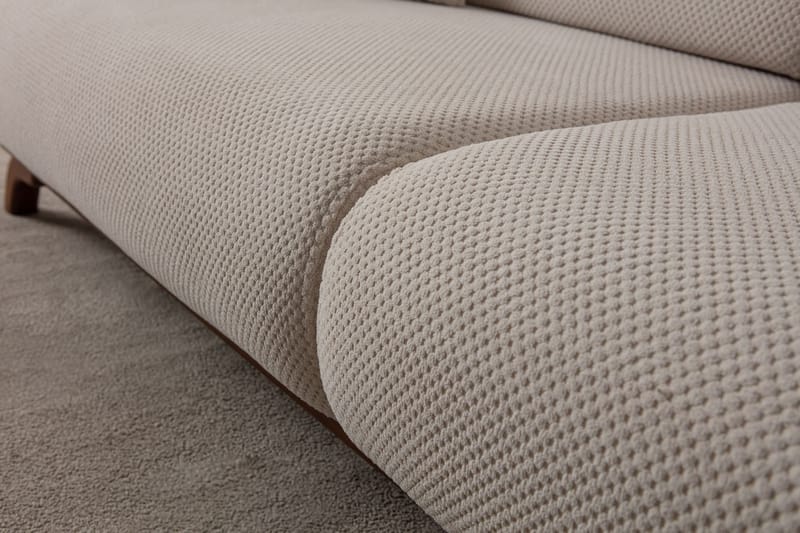 3-seters sofa Atelier Del Sofa Bonjo Walnut (246 x 81 x 97 cm) Beige - Beige - Møbler - Sofaer - 3 seter sofa