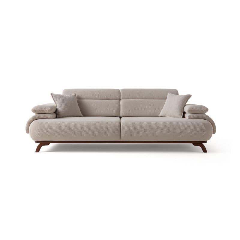 3-seters sofa Atelier Del Sofa Bonjo Walnut (246 x 81 x 97 cm) Beige - Beige - Møbler - Sofaer - 3 seter sofa