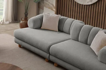 3-seters sofa Atelier Del Sofa Gloria (240 x 80 x 95 cm) Grå - Grå - Møbler - Sofaer - 3 seter sofa
